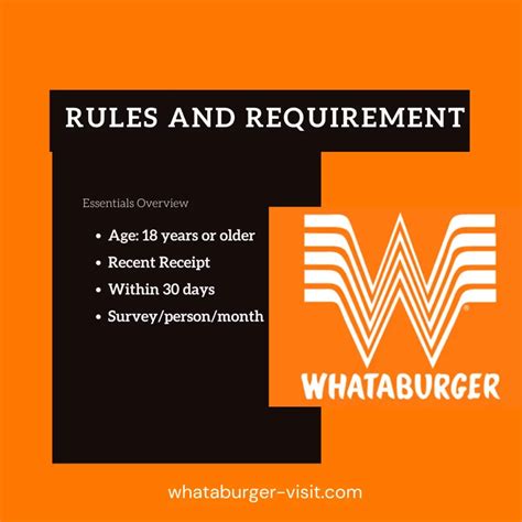 whataburger visit customer survey|WhataBurgerVisit Survey Rules And Requirement